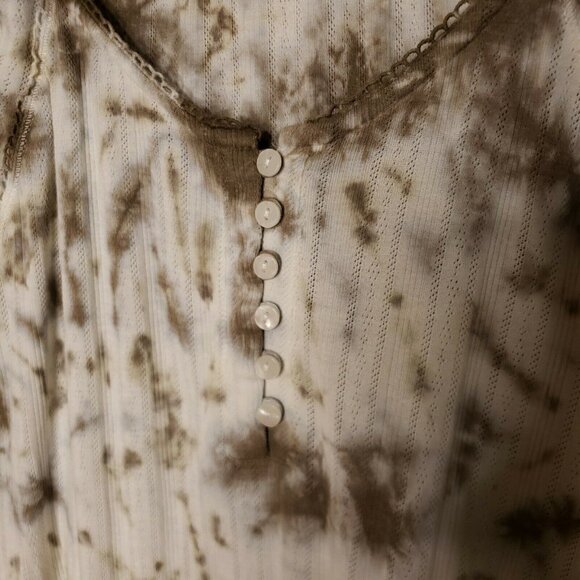 Est. 1946 Womens Knit Green Tie Dye Short Sleeve Top Small - Picture 3 of 7